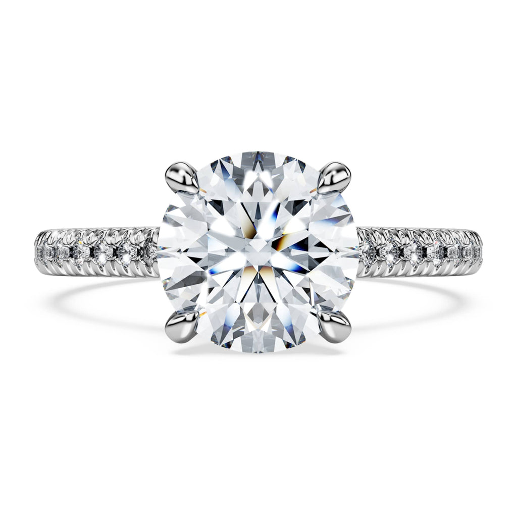 Swarovski Eternity solitaire ring Lab-grown diamonds 2.2 ct tw, Round shape, 14K white gold