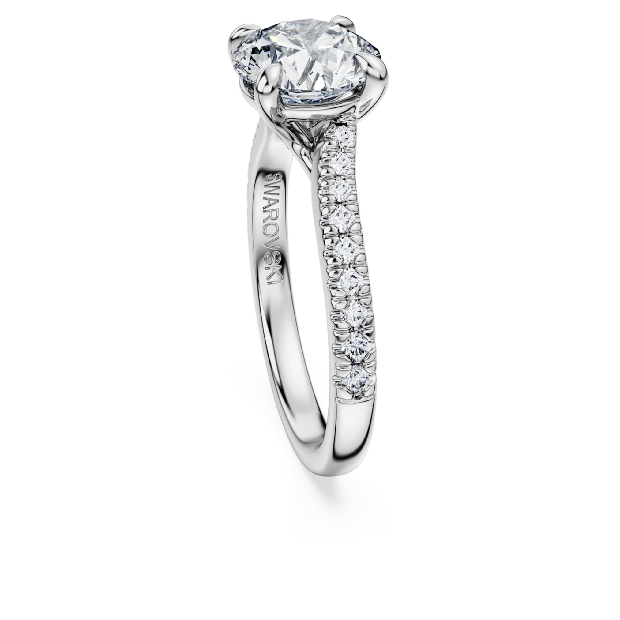 Swarovski Eternity solitaire ring Lab-grown diamonds 2.25 ct tw, Round shape, 14K white gold