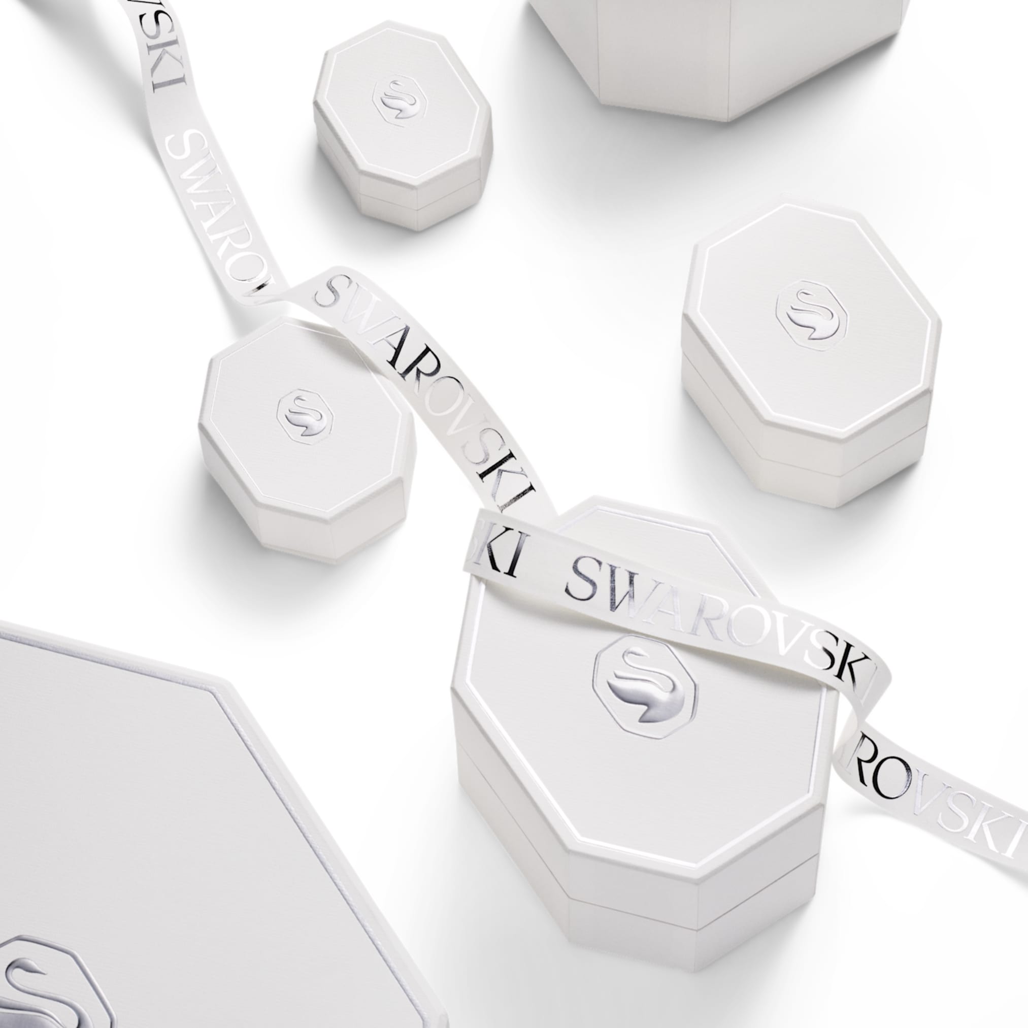 Swarovski Eternity stud earring Lab-grown diamonds 0.5 ct tw, Single, Round shape, 14K white gold