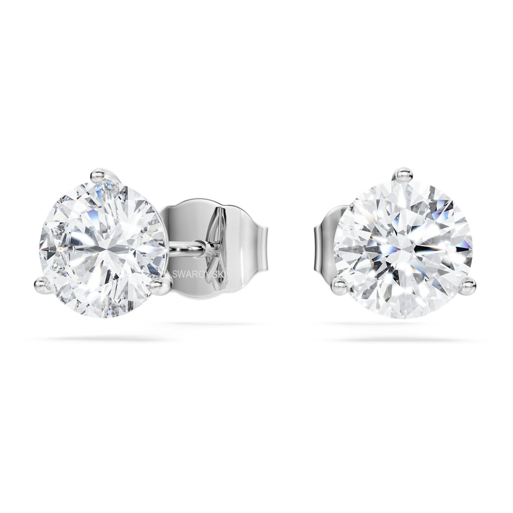 Swarovski Eternity stud earrings Lab-grown diamonds 2.0 ct tw, Round shape, 14K white gold