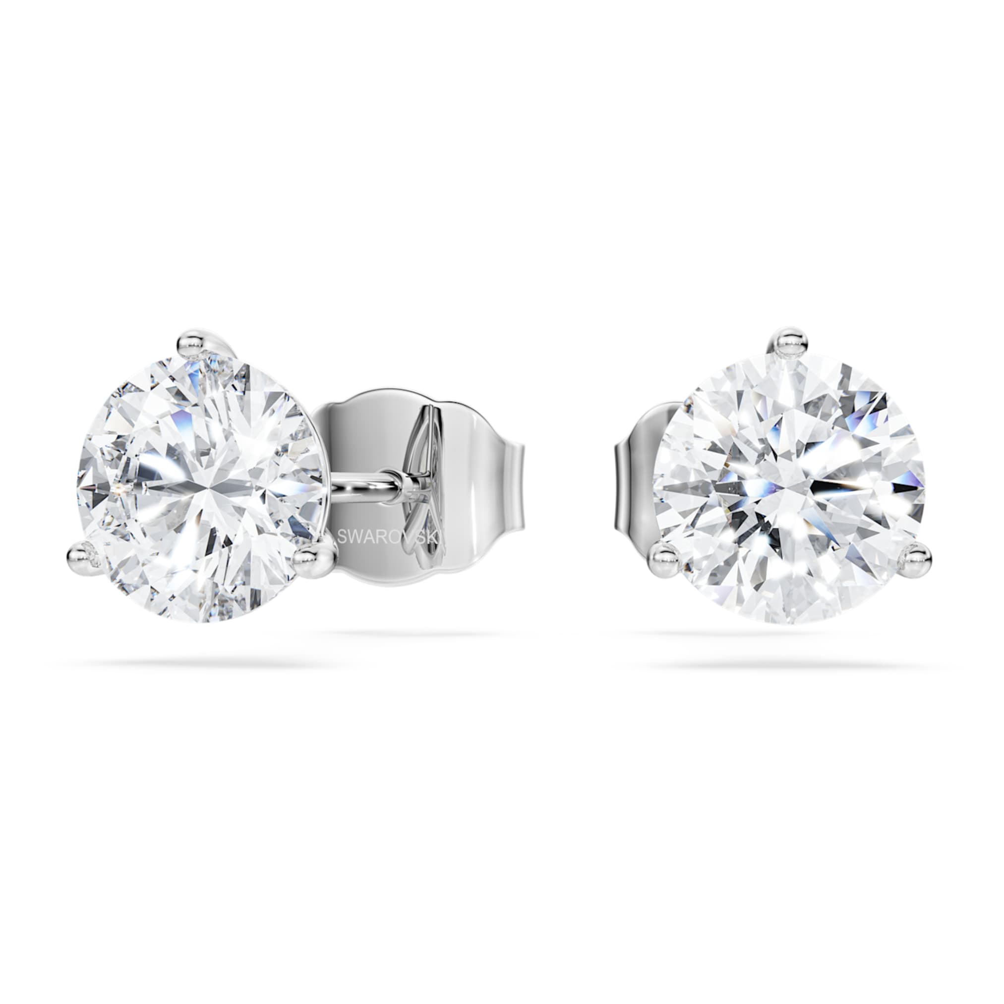 Swarovski Eternity stud earrings Lab-grown diamonds 2.0 ct tw, Round shape, 14K white gold