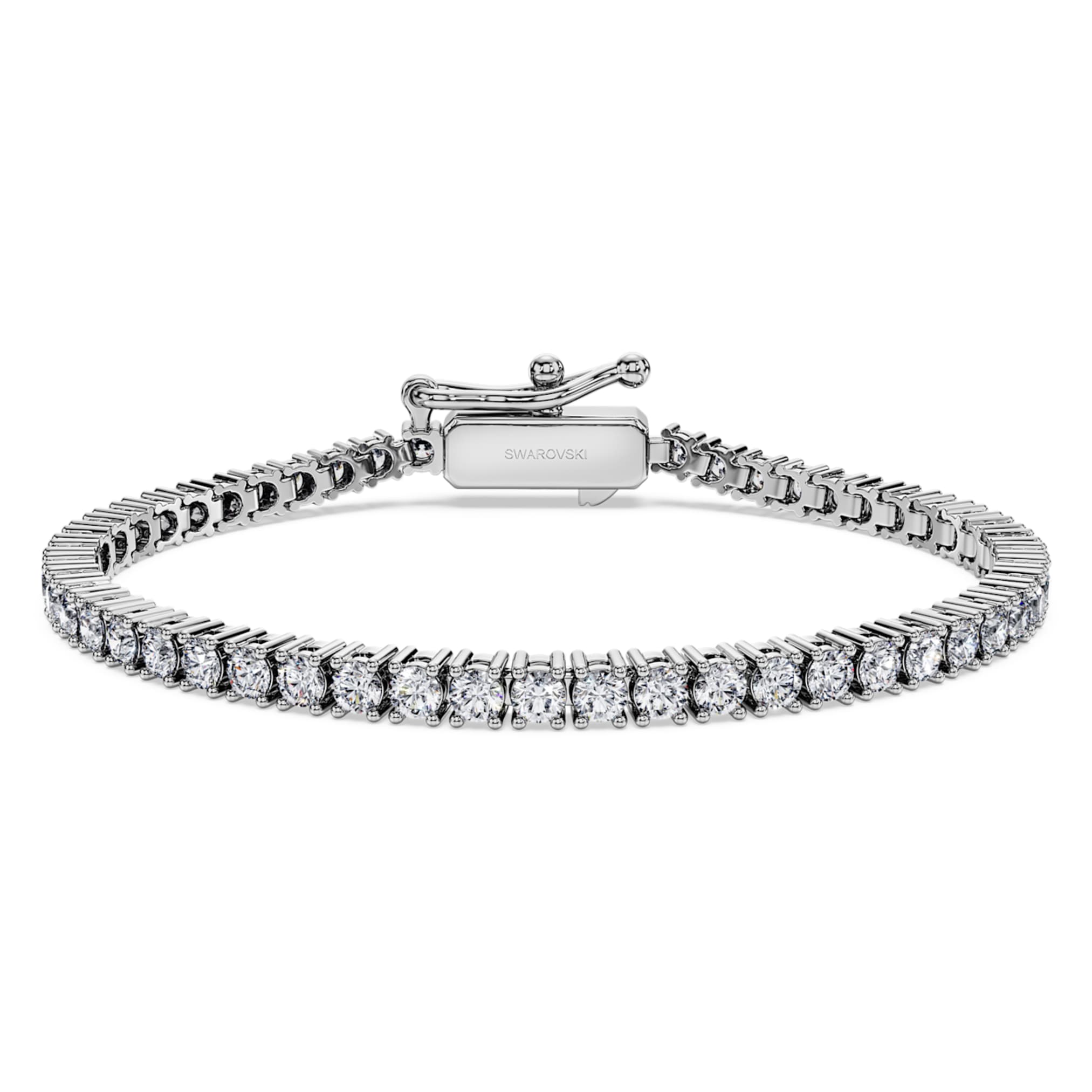 Swarovski Eternity Tennis bracelet Lab-grown diamonds 3 ct tw, Round shape, 14K white gold