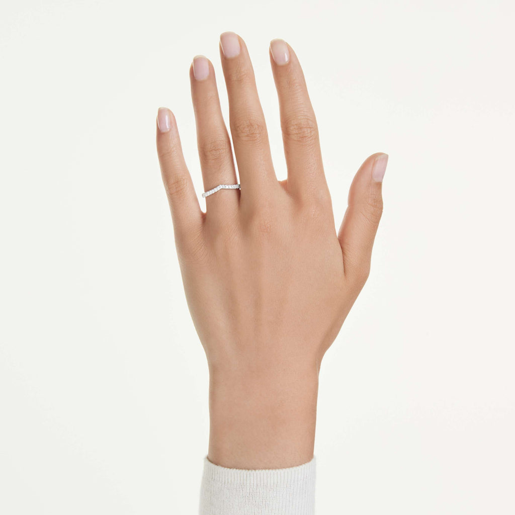Swarovski Eternity V band ring Lab-grown diamonds 0.25 ct tw, Round shape, 14K white gold