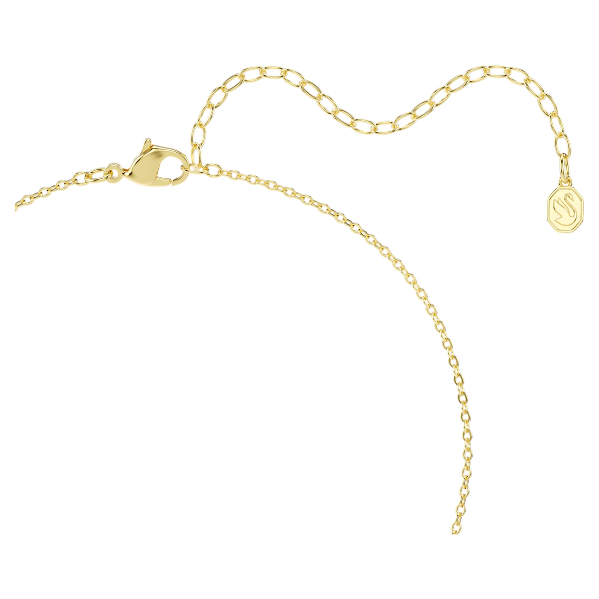Swarovski Gabriella pendant Crystal pearl, Round cut, White, 18K gold finish