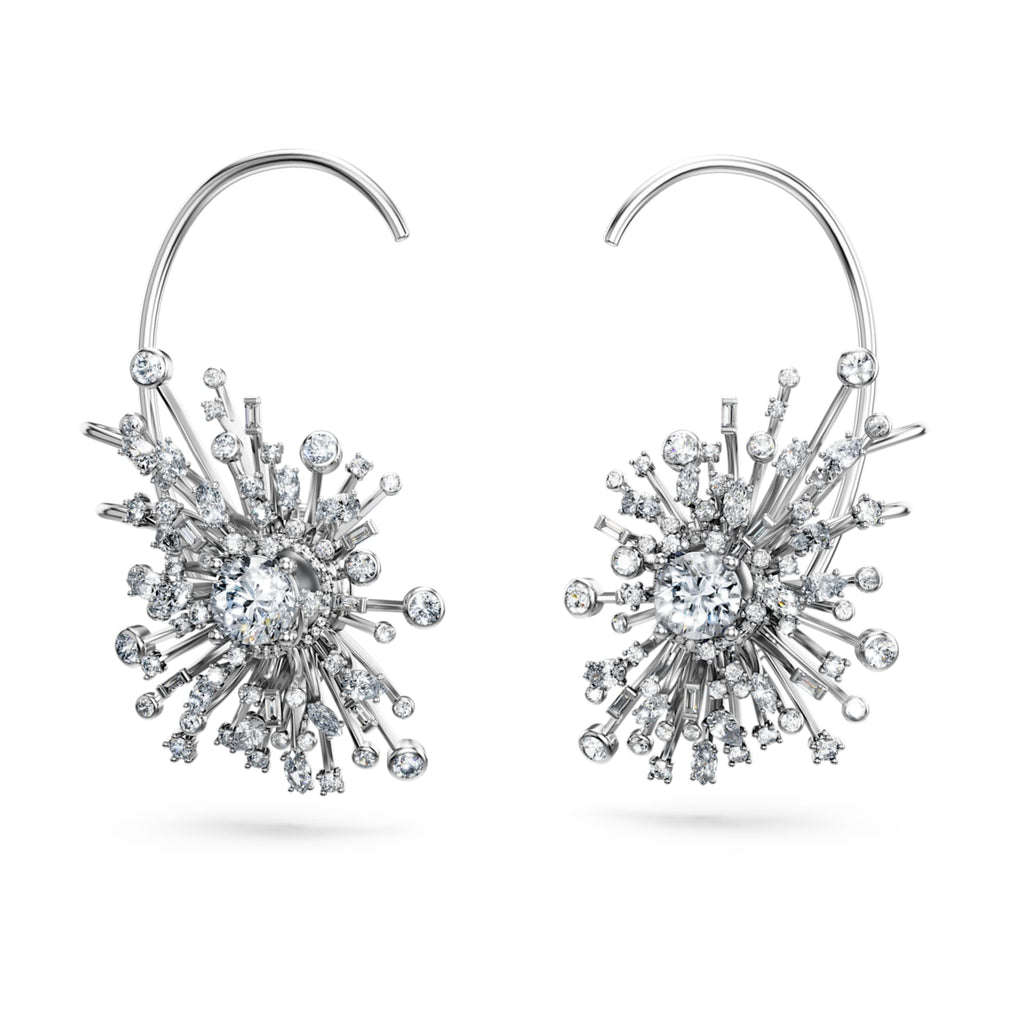 Swarovski Galaxy earrings Lab-grown diamonds 14.67 ct tw, Mixed shapes, 18K white gold