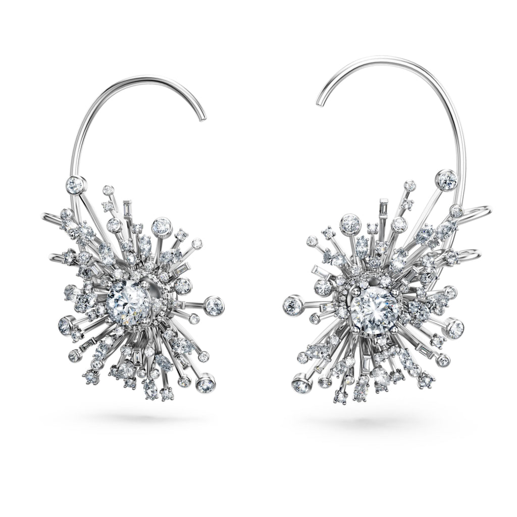 Swarovski Galaxy earrings Lab-grown diamonds 14.67 ct tw, Mixed shapes, 18K white gold