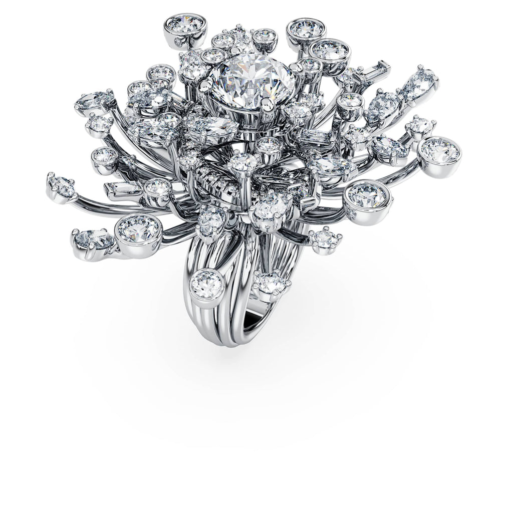 Swarovski Galaxy ring Lab-grown diamonds 9.5 ct tw, Mixed shapes, 18K white gold