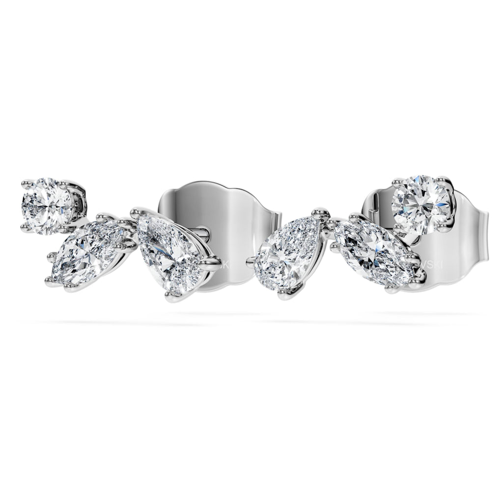 Swarovski Galaxy stud earrings Lab-grown diamonds 0.5 ct tw, Mixed shapes, Sterling silver