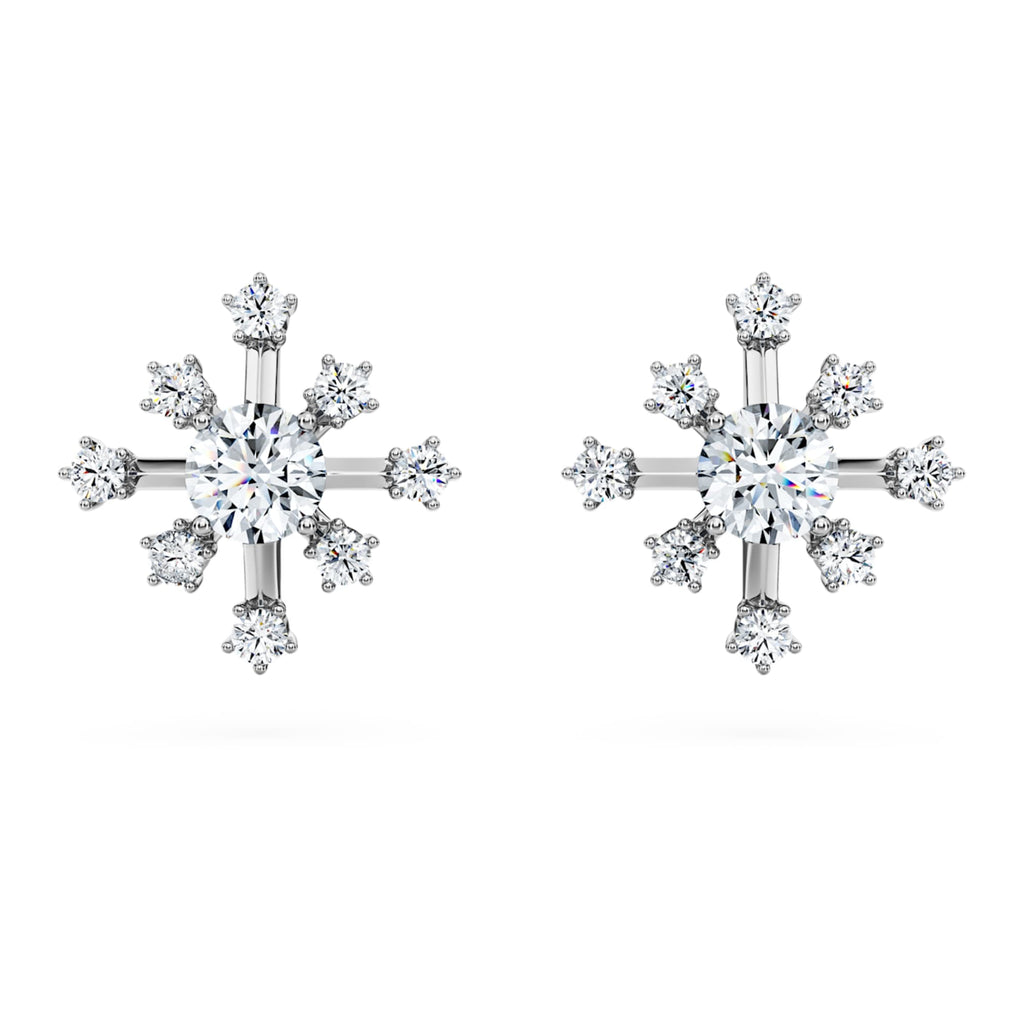Swarovski Galaxy stud earrings Lab-grown diamonds 0.5 ct tw, Round shape, 14K white gold
