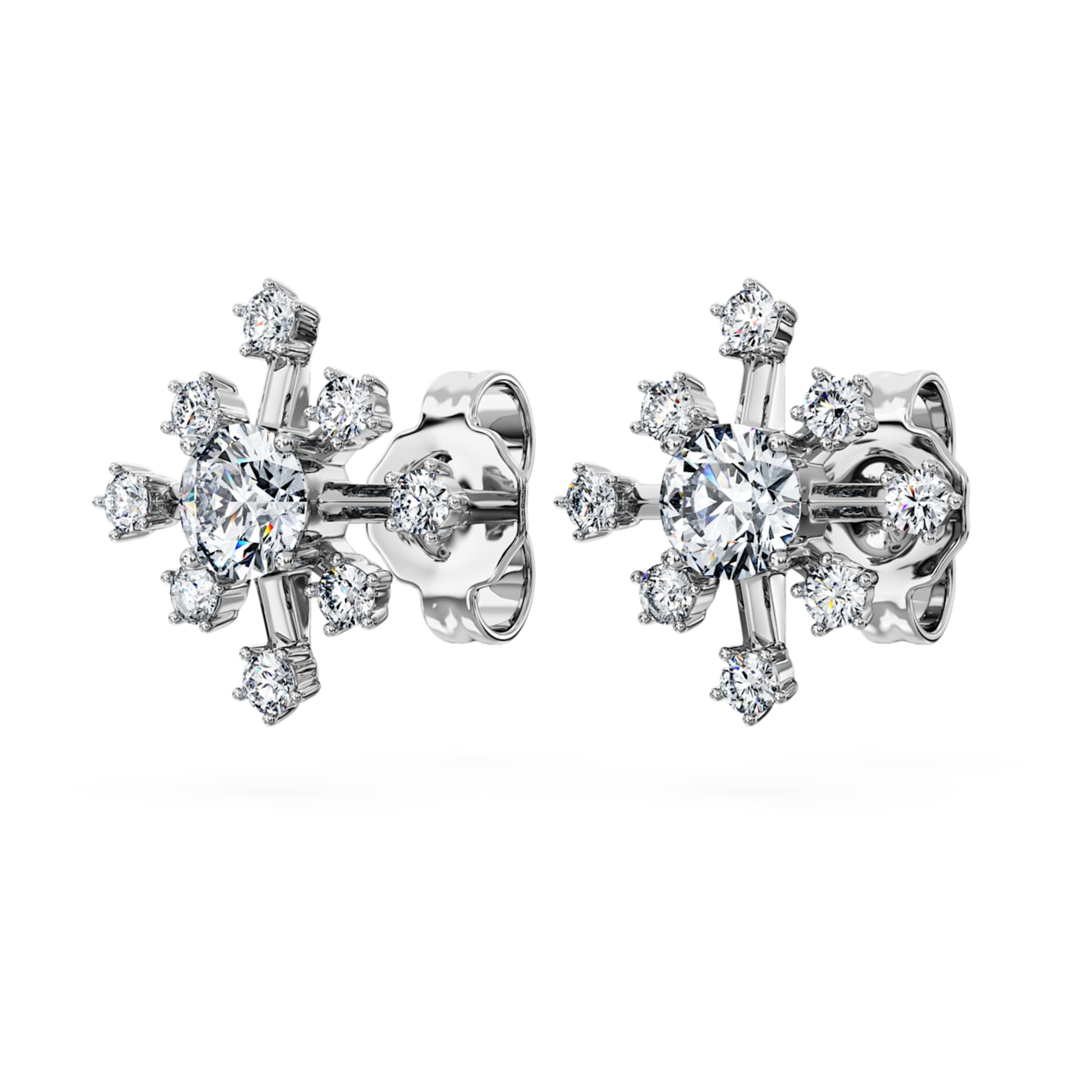 Swarovski Galaxy stud earrings Lab-grown diamonds 0.5 ct tw, Round shape, 14K white gold