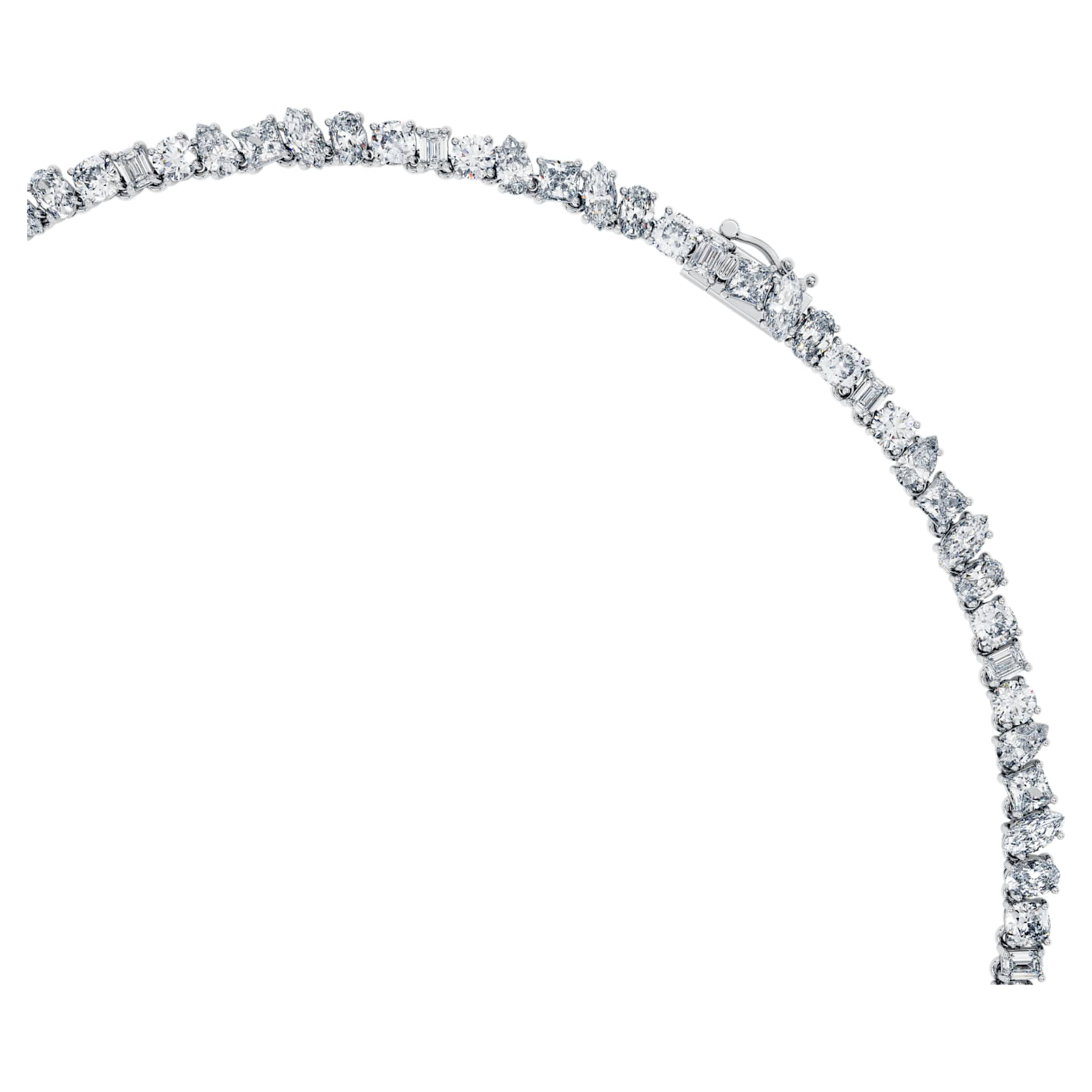Swarovski Galaxy Tennis necklace Lab-grown diamonds 47.27 ct tw, Mixed shapes, 18K white gold