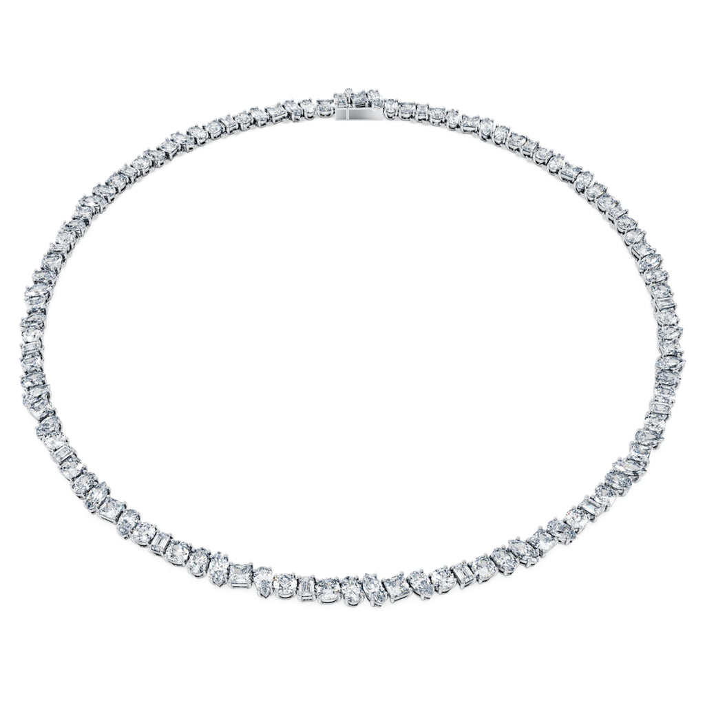 Swarovski Galaxy Tennis necklace Lab-grown diamonds 47.27 ct tw, Mixed shapes, 18K white gold