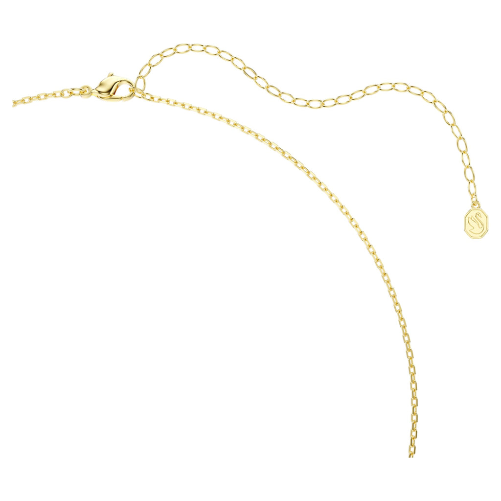 Swarovski Gema pendant Mixed cuts, Multicolored, 18K gold finish