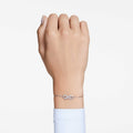 Swarovski Hyperbola bracelet Infinity, White, Rhodium plated