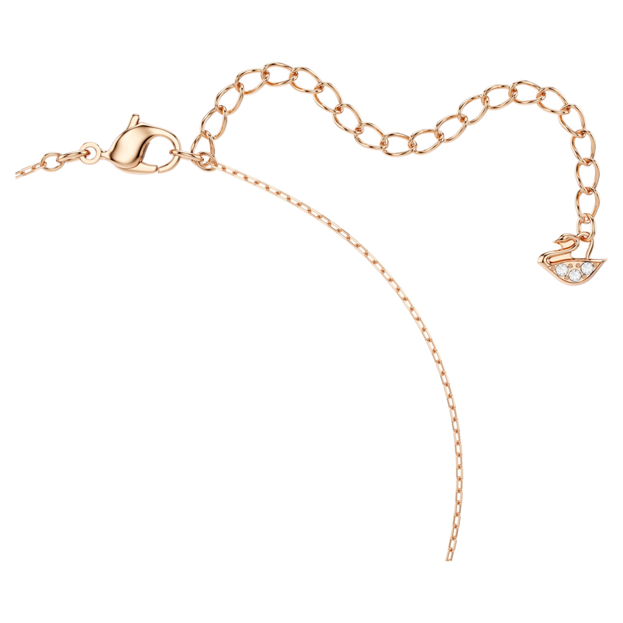 Swarovski Hyperbola necklace Infinity and heart, White, Mixed metal finish