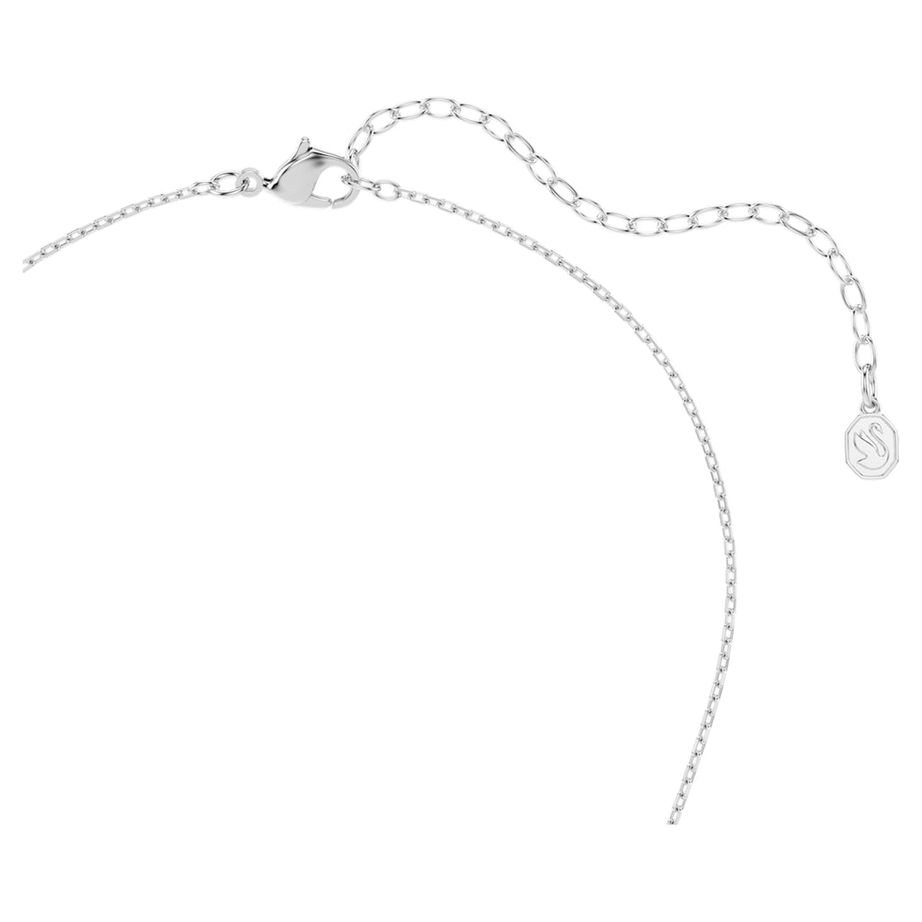 Swarovski Hyperbola pendant Round cut, White, Rhodium plated