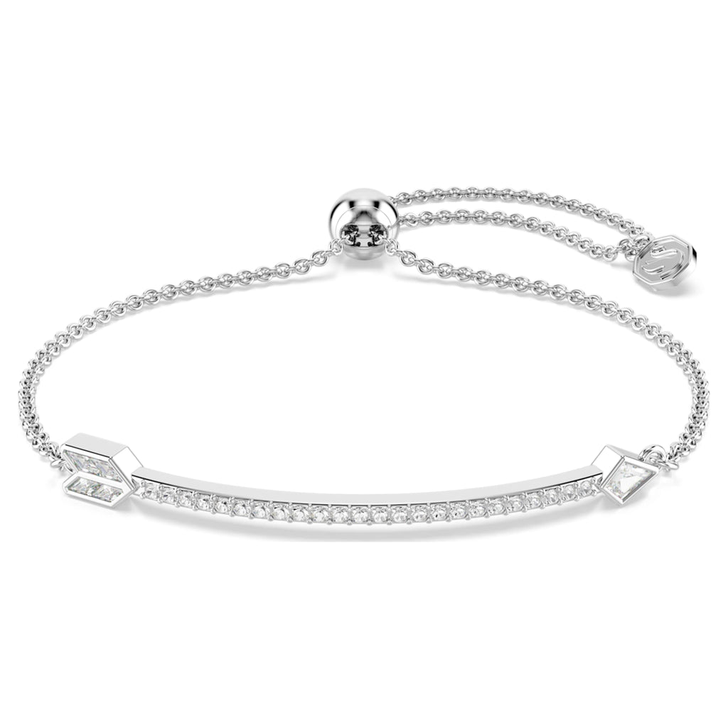 Swarovski Idyllia bracelet Mixed cuts, Arrow, White, Rhodium plated