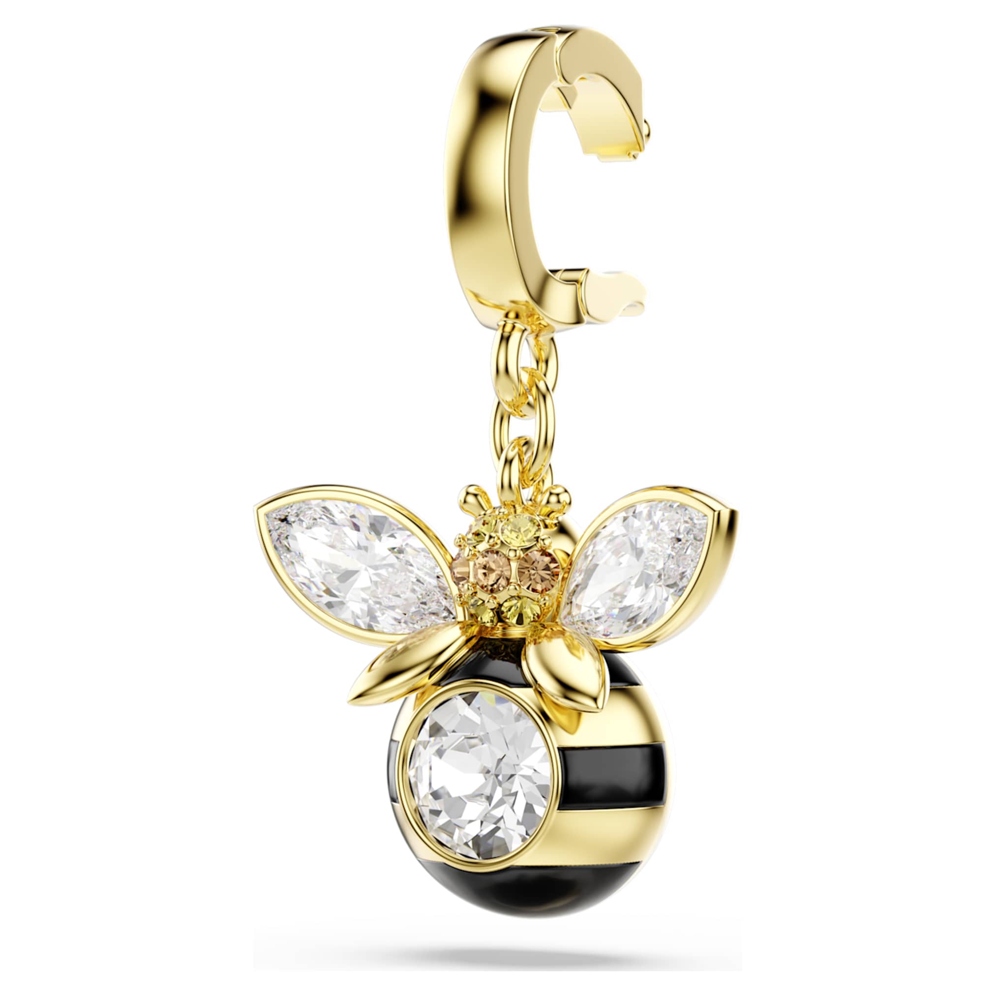 Swarovski Idyllia charm Mixed cuts, Bee, Multicolored, 18K gold finish