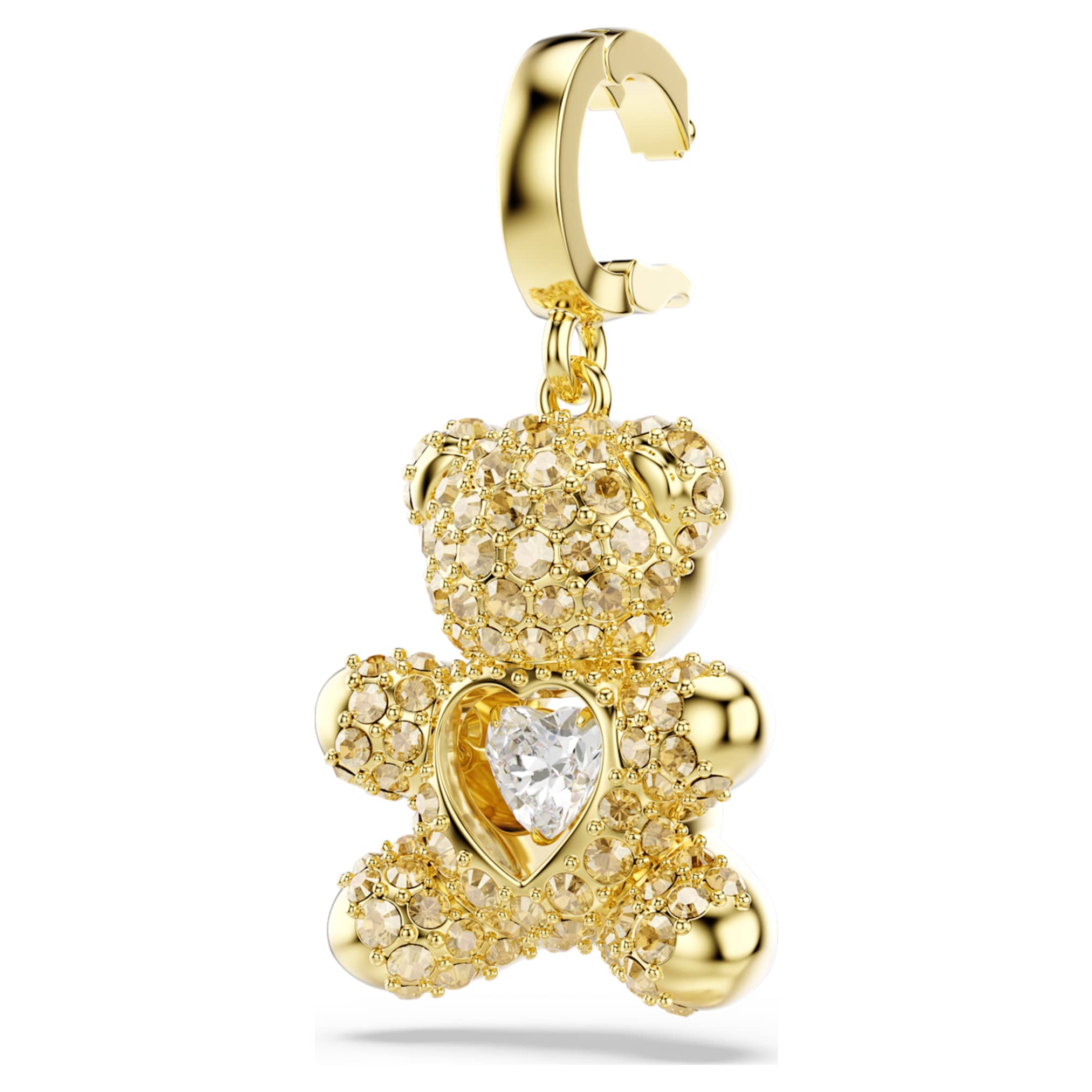 Swarovski Idyllia charm Mixed cuts, Teddy, Gold tone, 18K gold finish