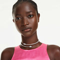 Swarovski Idyllia choker Mixed cuts, Arrow, White, Rhodium plated
