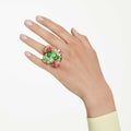 Swarovski Idyllia motif ring Multicolored, 18K gold finish