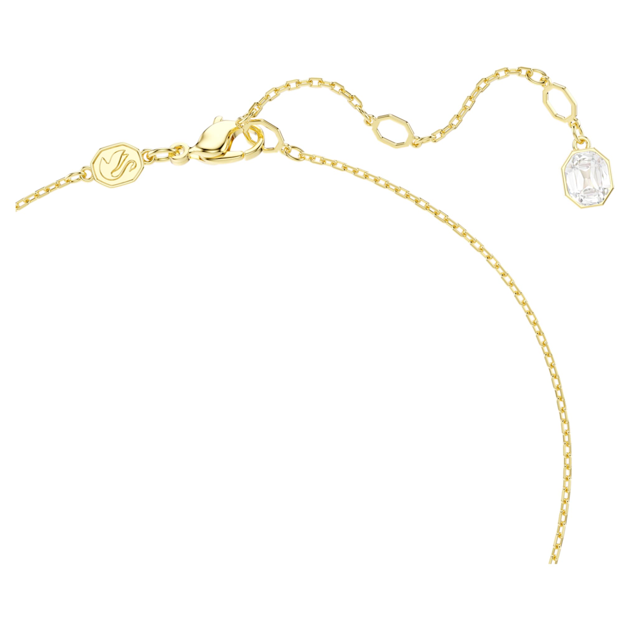 Swarovski Idyllia pendant Crystal pearl, Mixed cuts, Flower, Multicolored, 18K gold finish