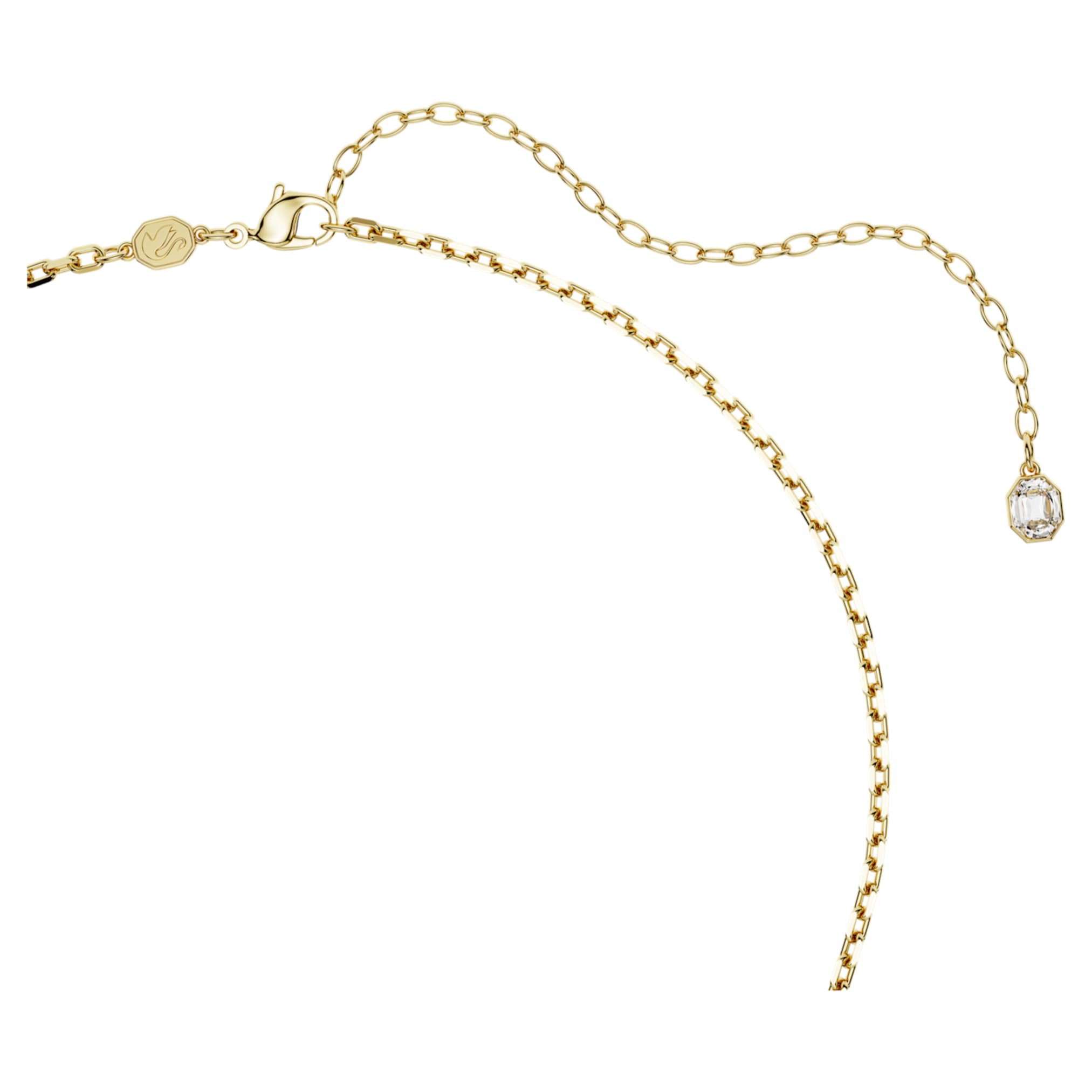 Swarovski Idyllia pendant Mixed cuts, Apple, Green, 18K gold finish