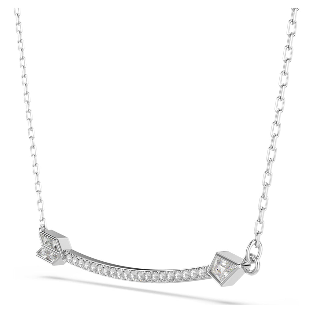 Swarovski Idyllia pendant Mixed cuts, Arrow, White, Rhodium plated