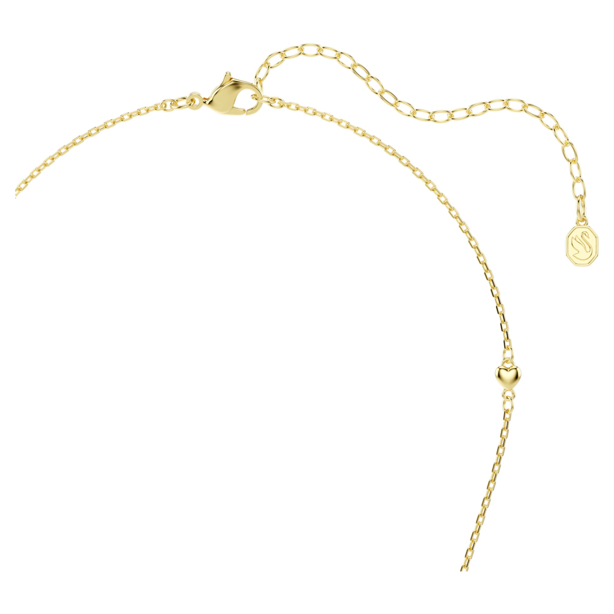 Swarovski Idyllia pendant Mixed cuts, Heart, White, 18K gold finish