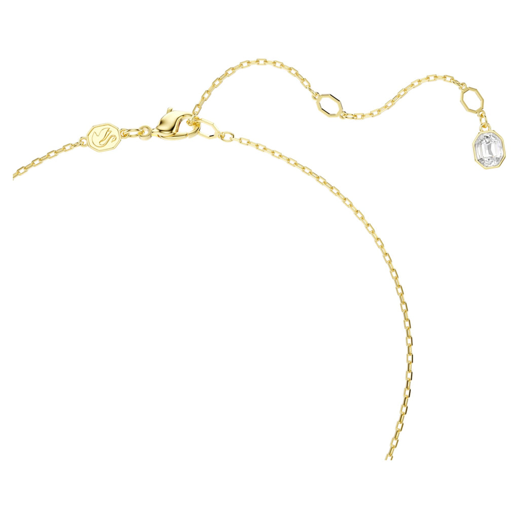 Swarovski Idyllia Y pendant Mixed cuts, Flower, Multicolored, 18K gold finish