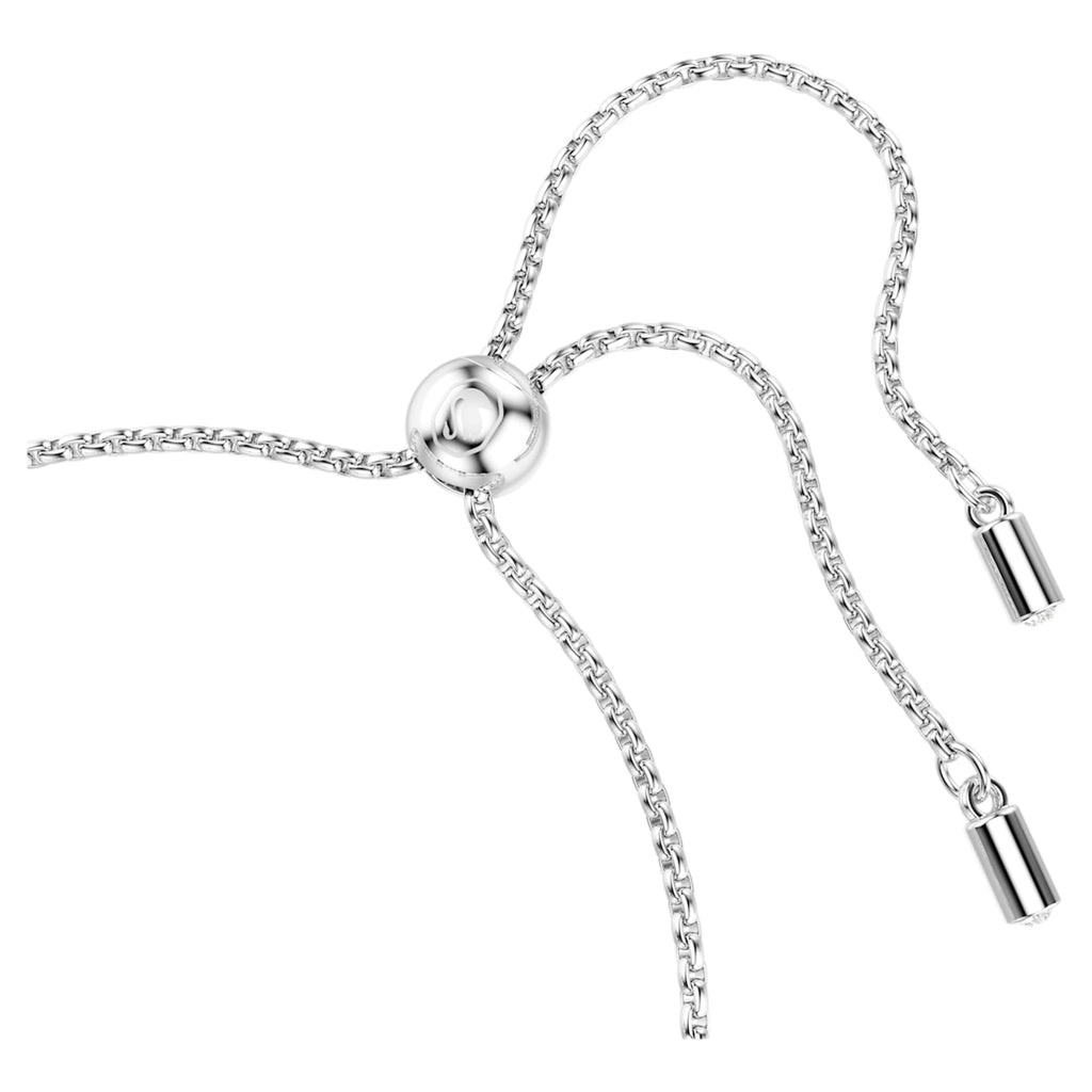 Swarovski Imber bracelet Mixed round cuts, White, Rhodium plated