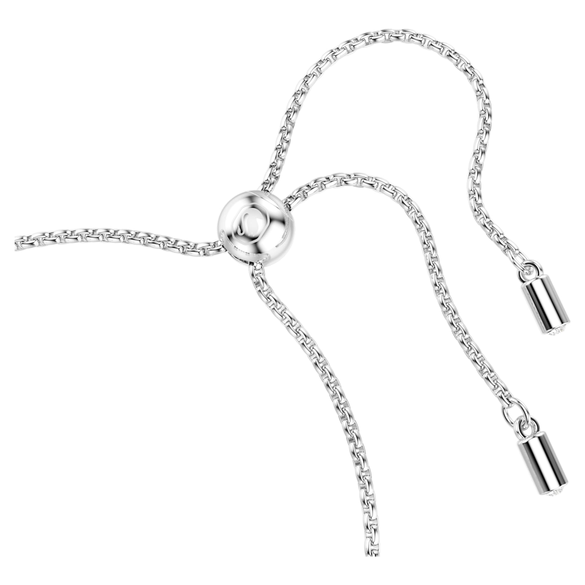 Swarovski Imber bracelet Mixed round cuts, White, Rhodium plated