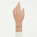 Swarovski Imber bracelet Round cut, Blue, 18K gold finish