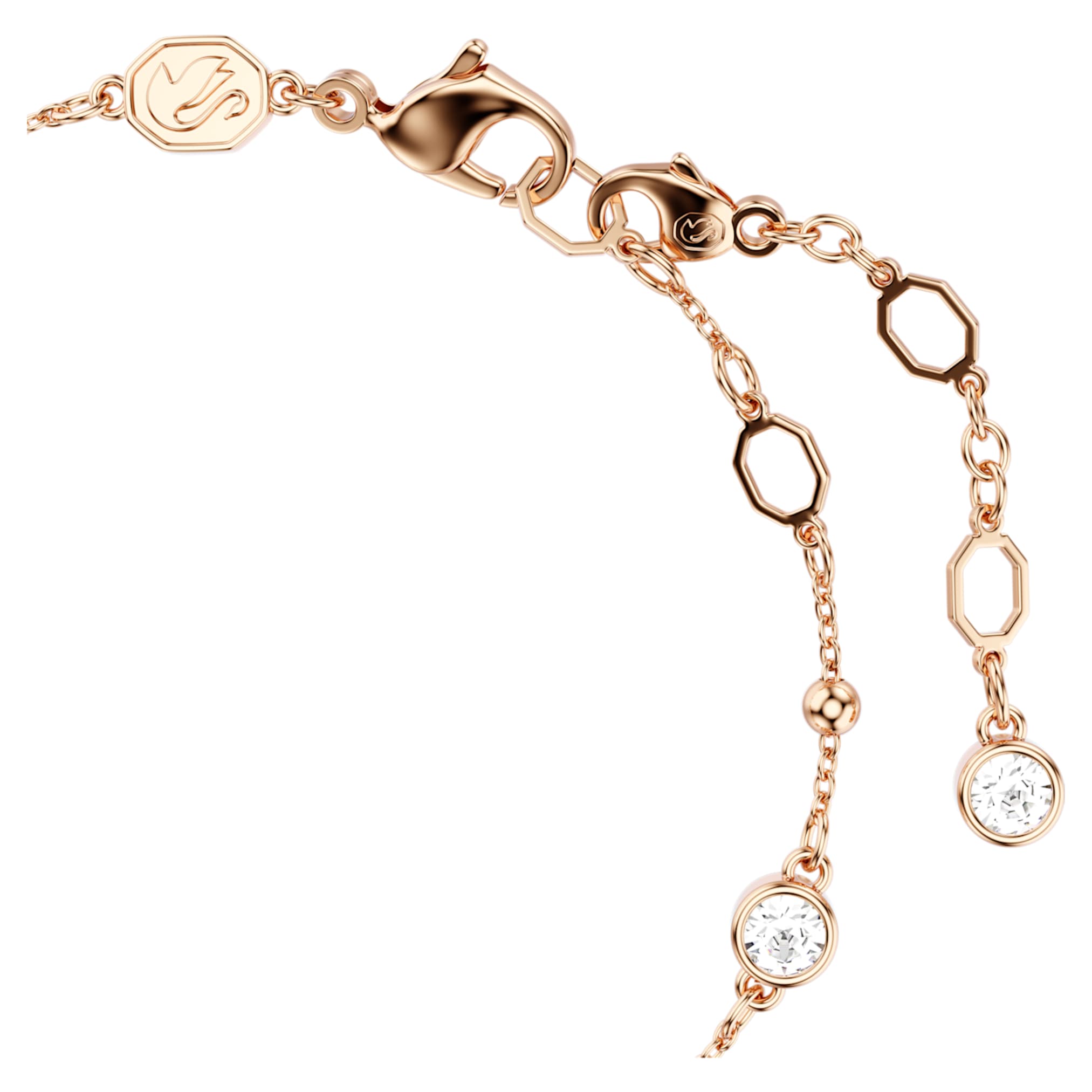 Swarovski Imber bracelet Round cut, White, 18K rose gold finish