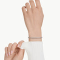 Swarovski Imber Emily Tennis bracelet Round cut, Black, 18K rose gold finish