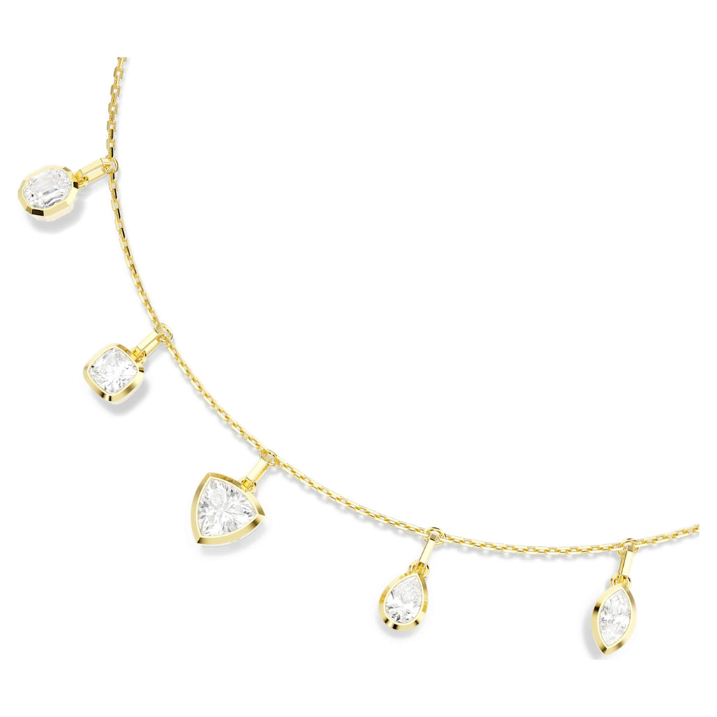 Swarovski Imber necklace Mixed cuts, White, 18K gold finish