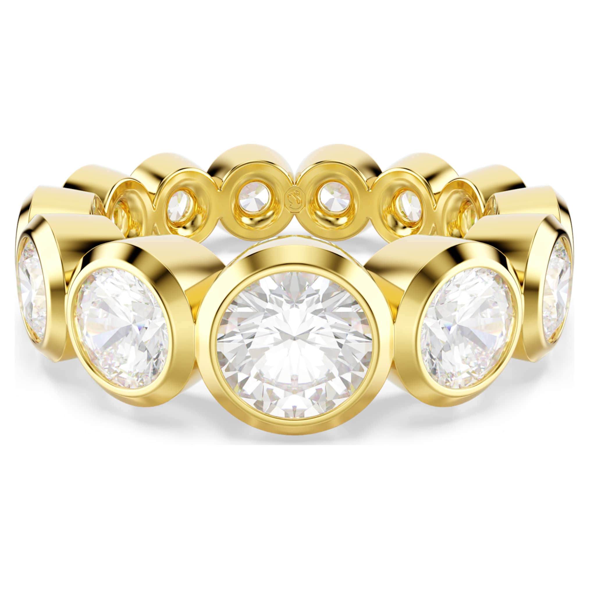 Swarovski Imber ring Mixed round cuts, White, 18K gold finish