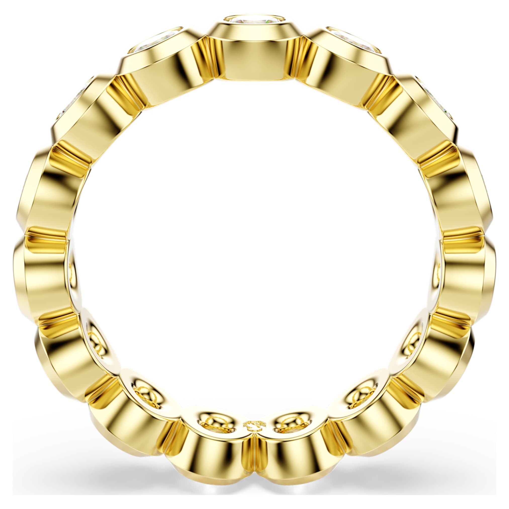 Swarovski Imber ring Round cut, White, 18K gold finish