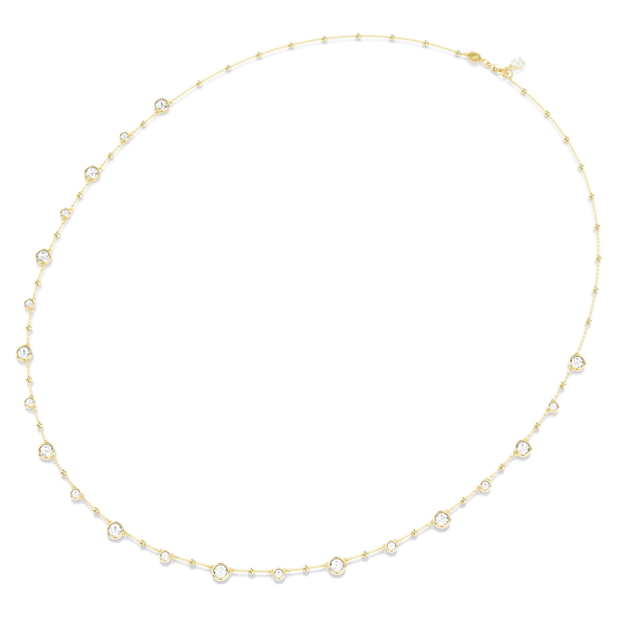 Swarovski Imber strandage Round cut, White, 18K gold finish