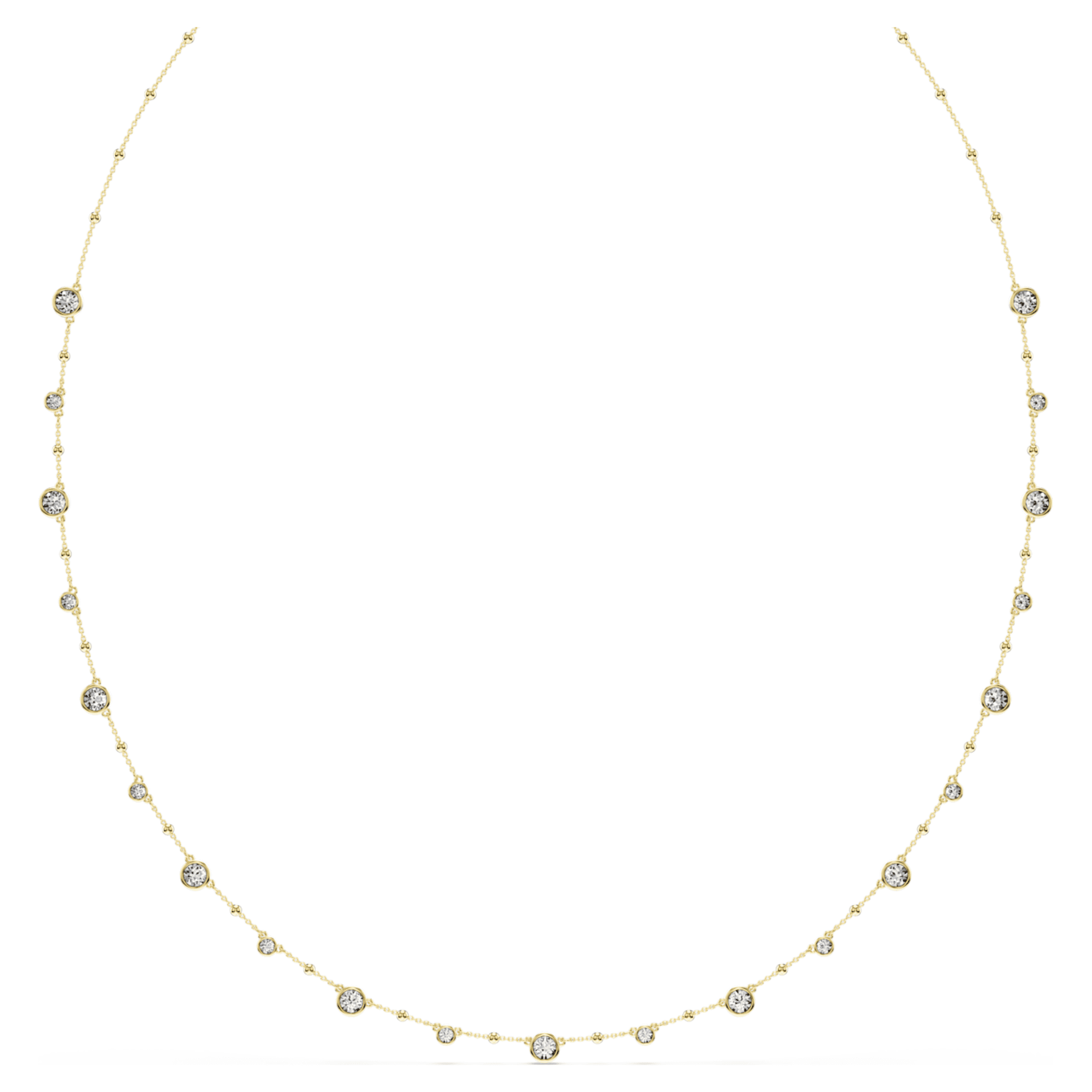 Swarovski Imber strandage Round cut, White, 18K gold finish