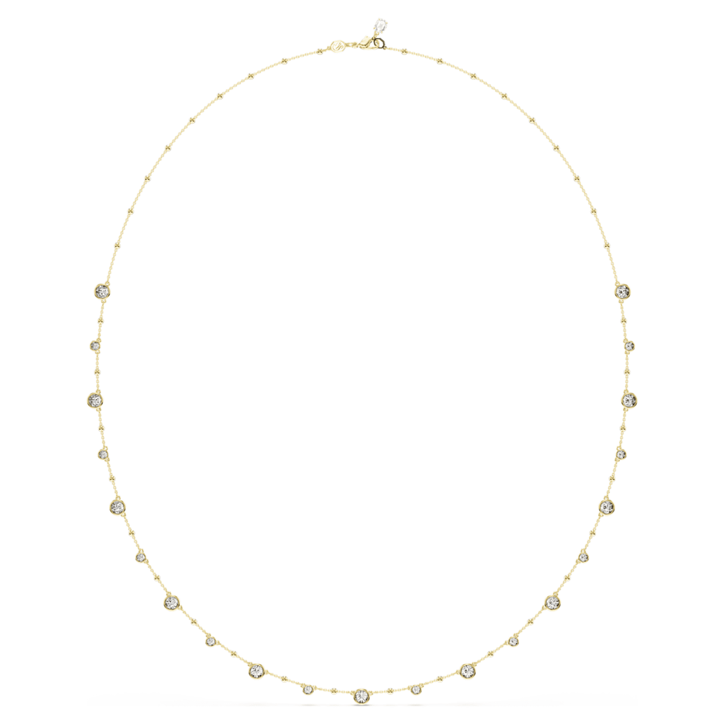 Swarovski Imber strandage Round cut, White, 18K gold finish