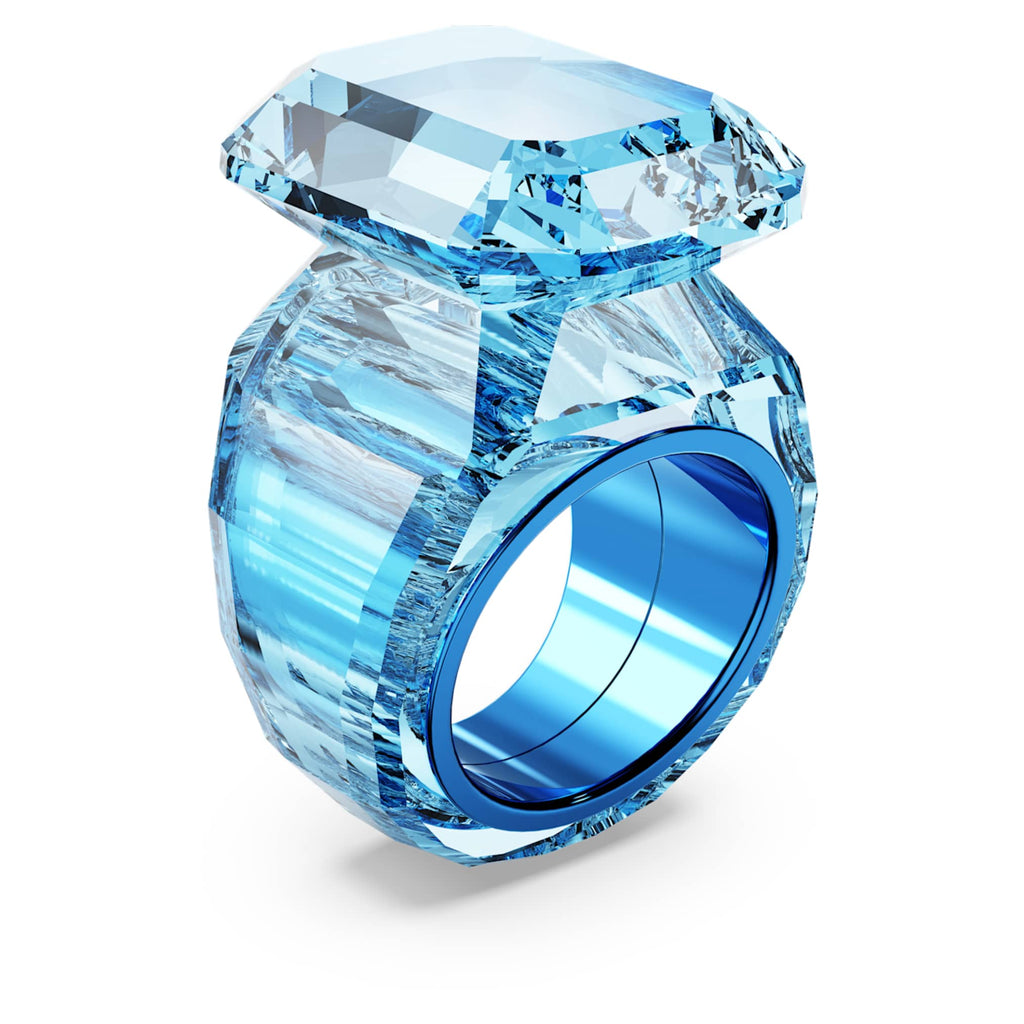 Swarovski Lucent cocktail ring Octagon cut, Blue