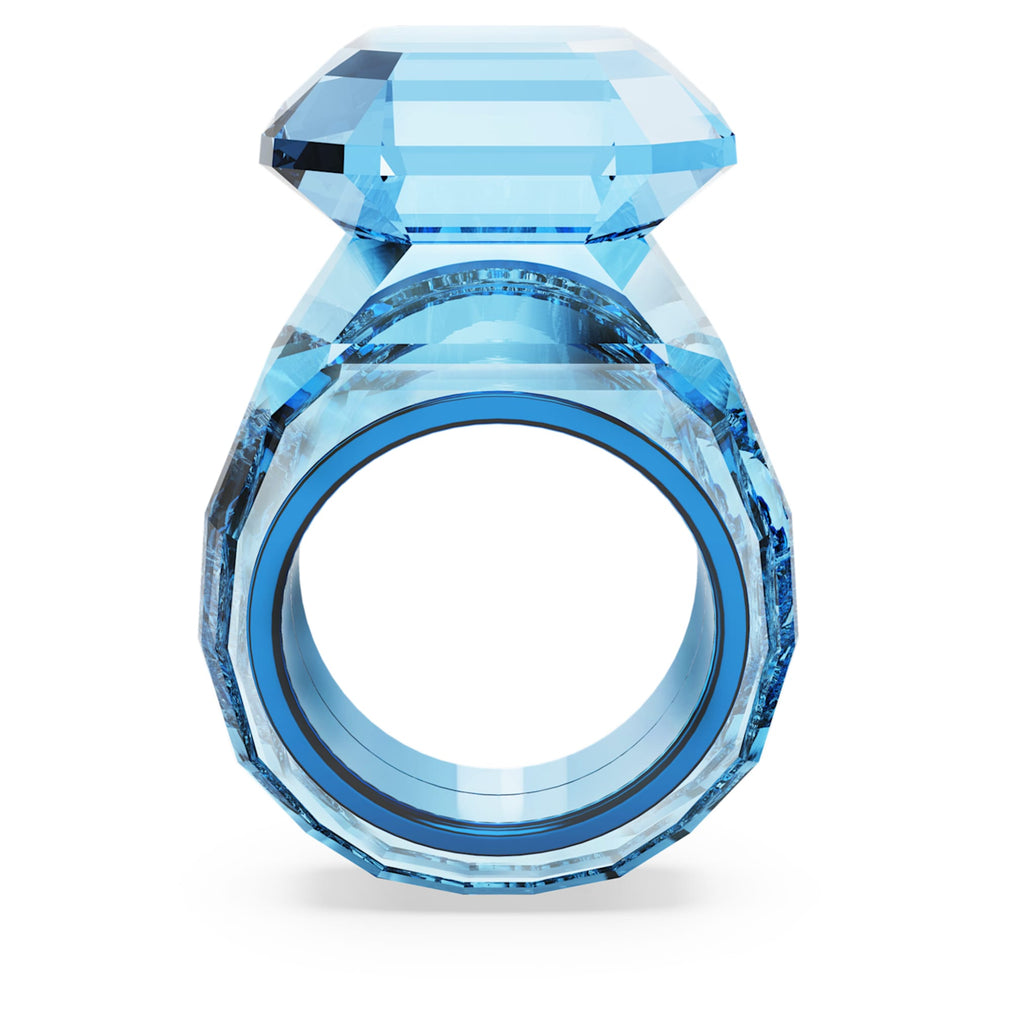 Swarovski Lucent cocktail ring Octagon cut, Blue