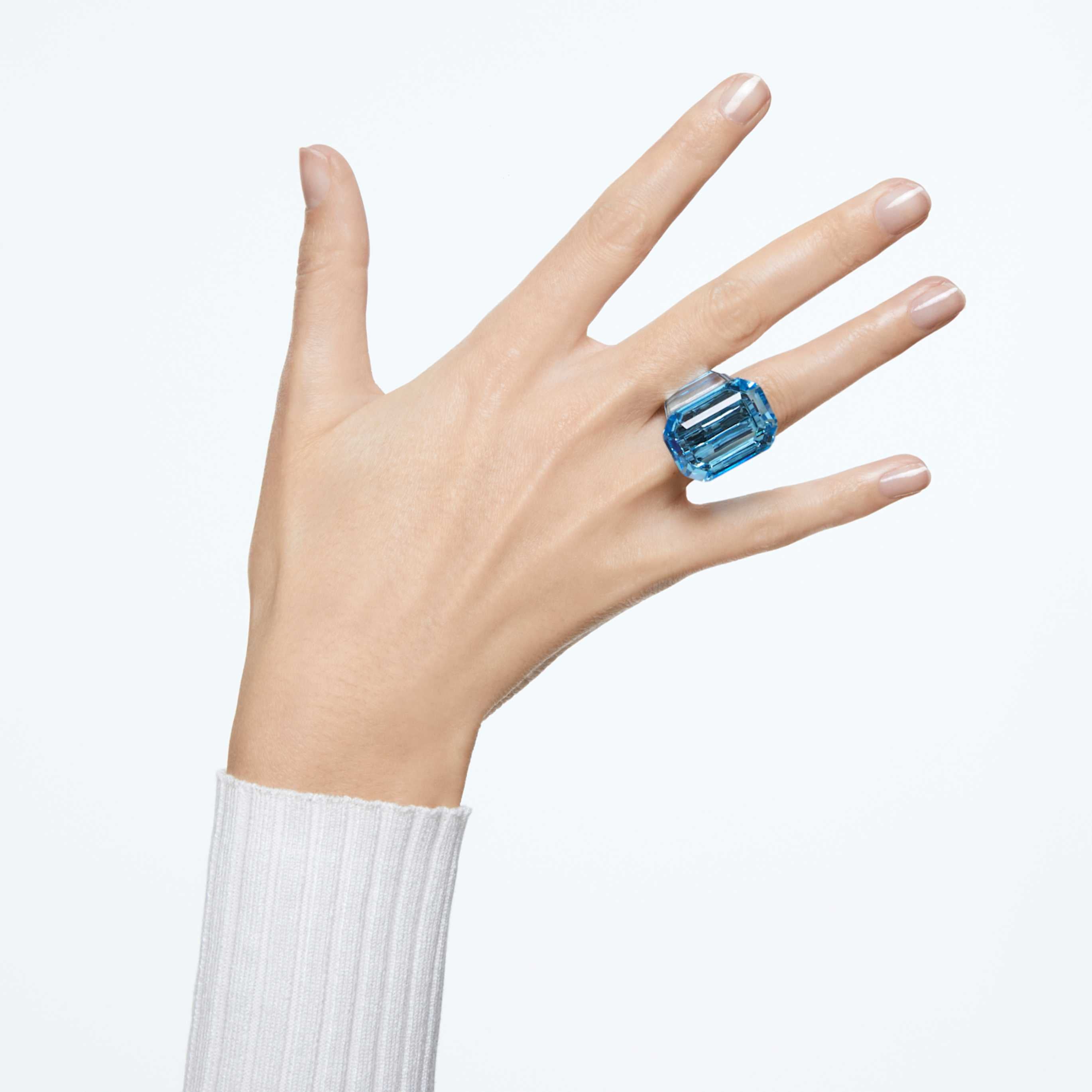 Swarovski Lucent cocktail ring Octagon cut, White