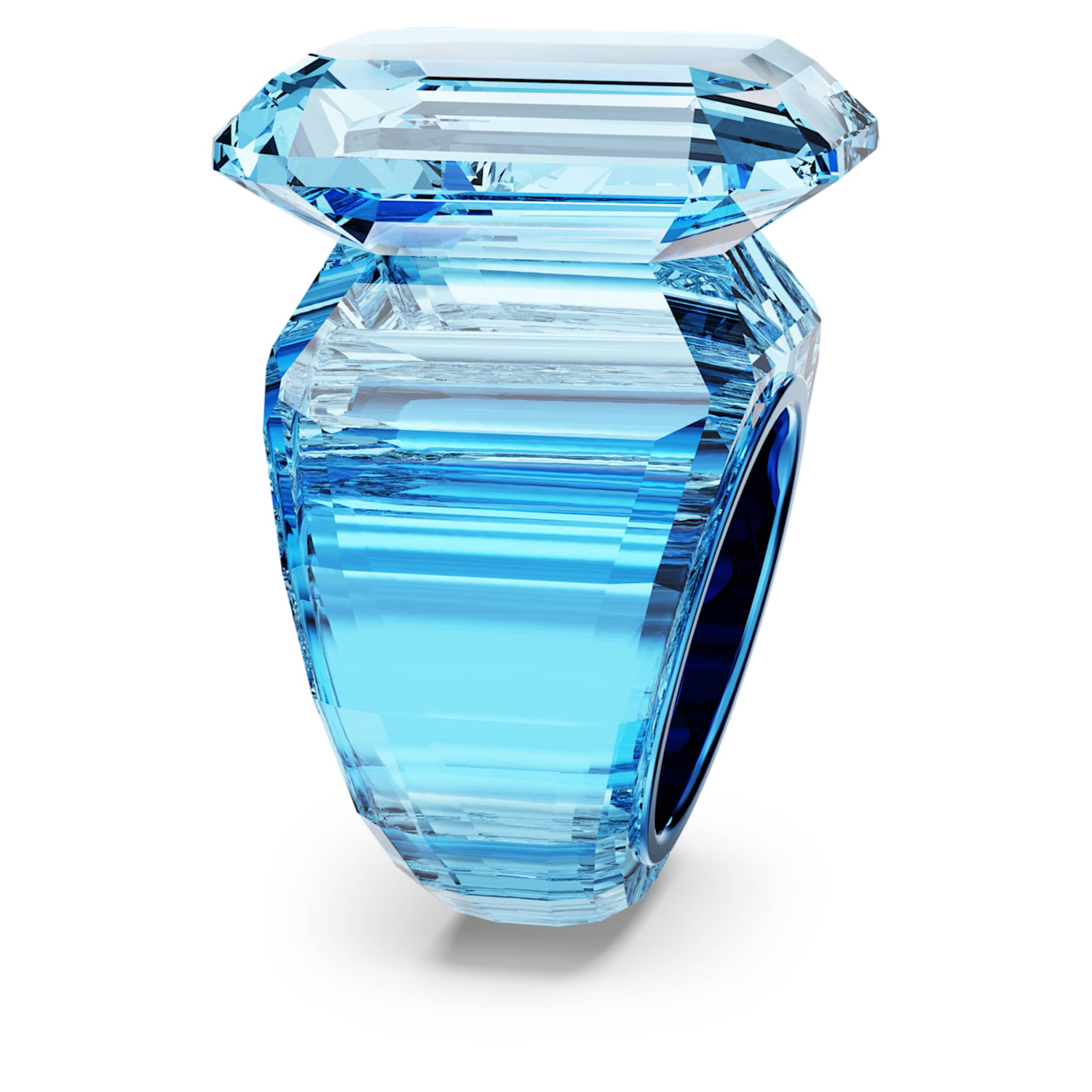 Swarovski Lucent cocktail ring Octagon cut, Blue