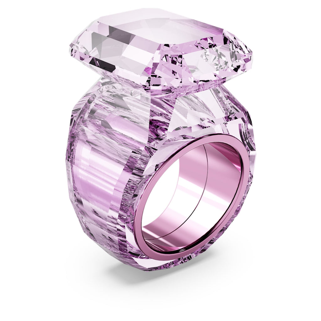 Swarovski Lucent cocktail ring Octagon cut, Pink