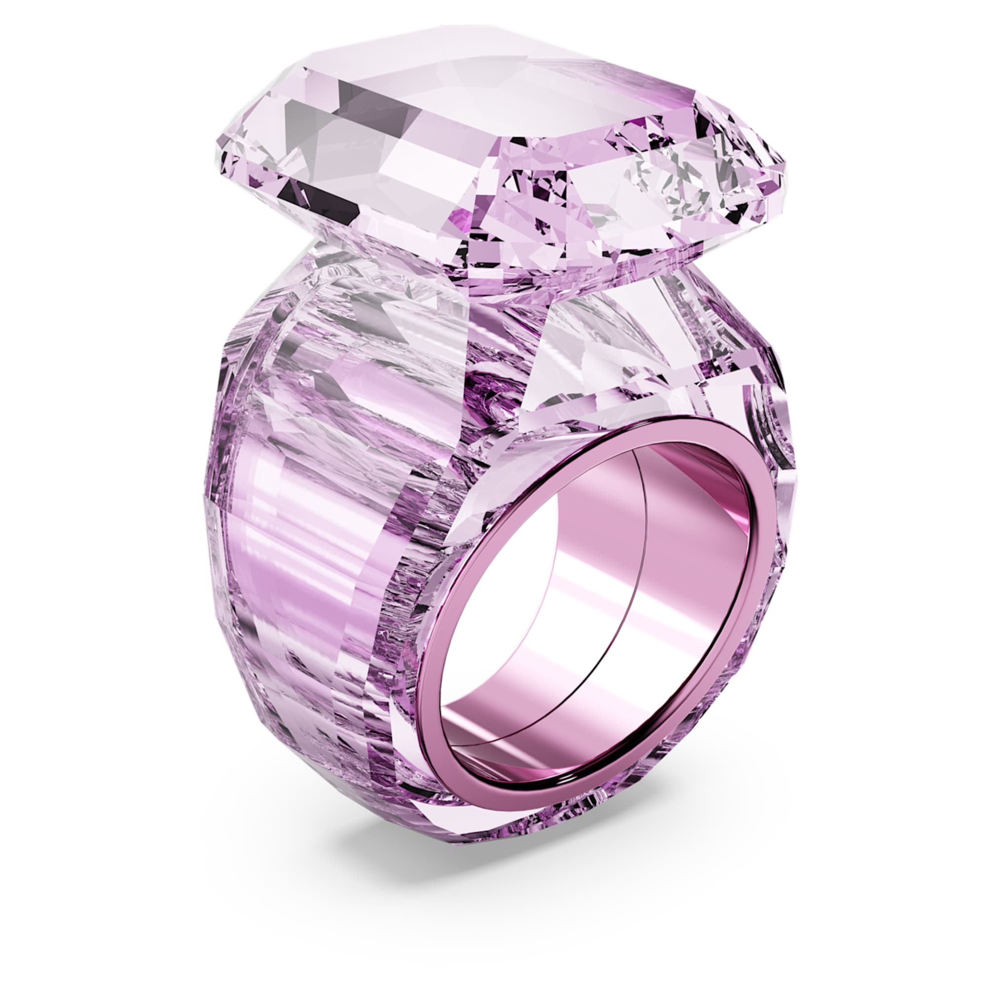 Swarovski Lucent cocktail ring Octagon cut, Pink