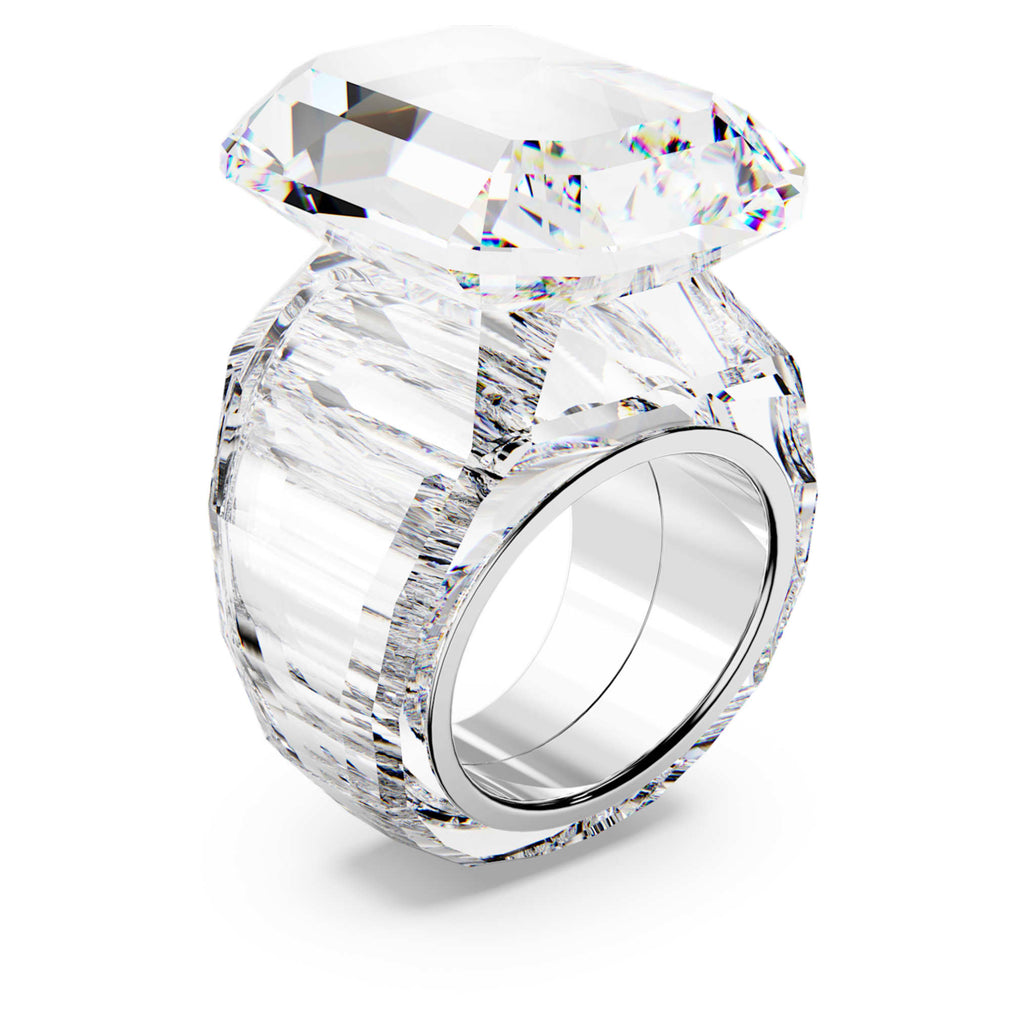 Swarovski Lucent cocktail ring Octagon cut, White