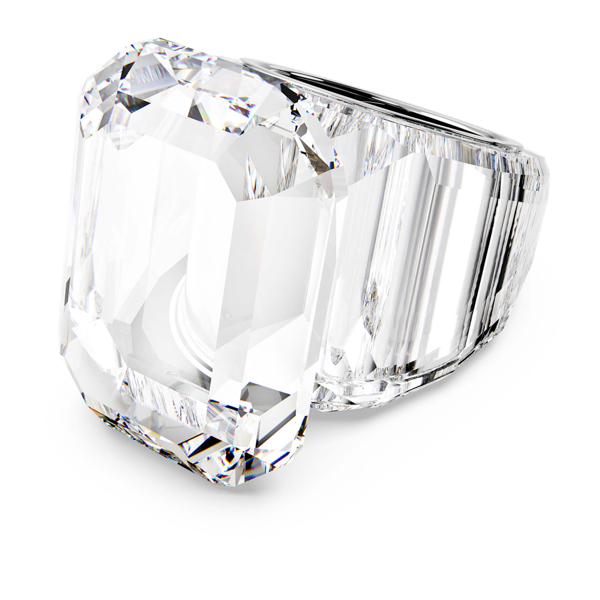 Swarovski Lucent cocktail ring Octagon cut, White