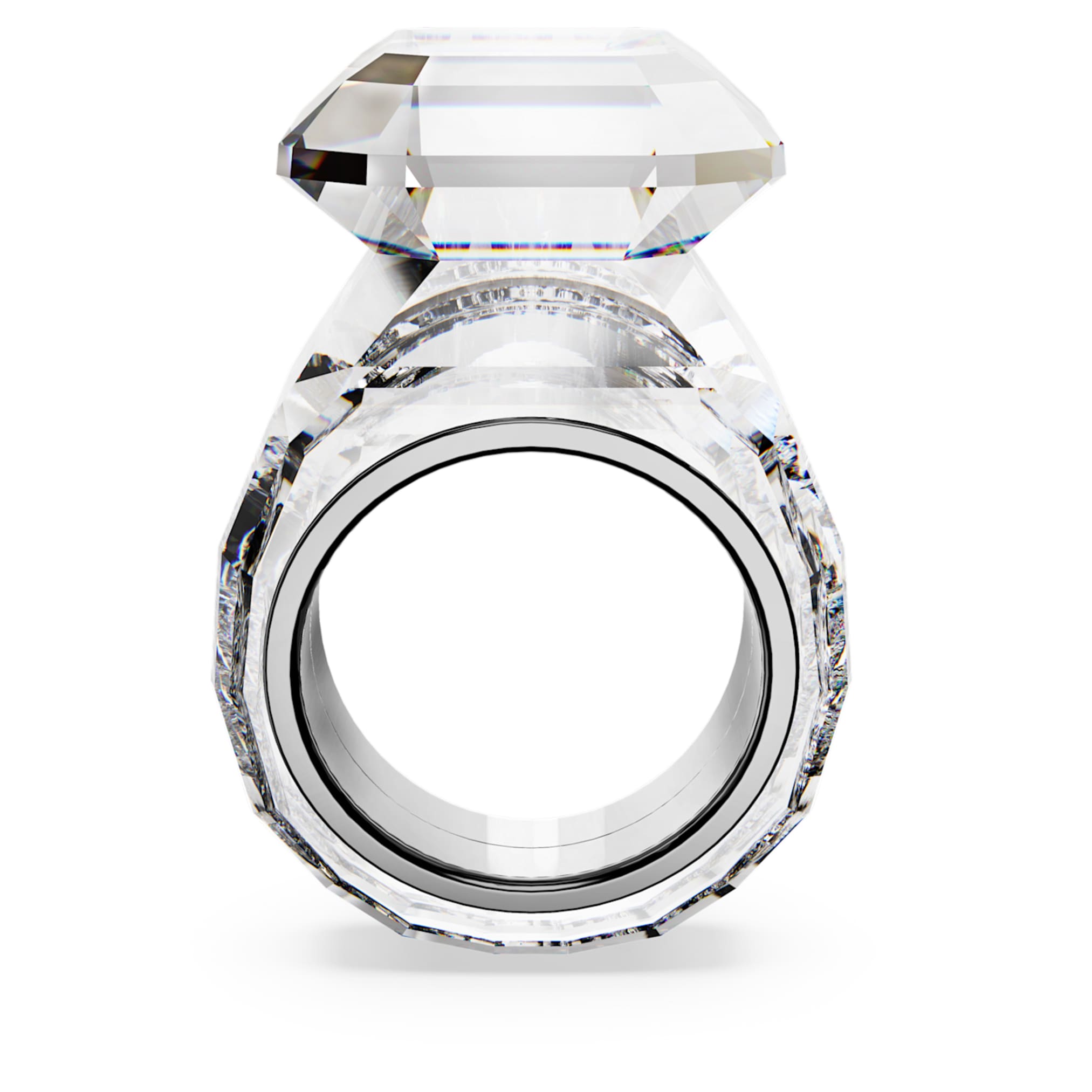 Swarovski Lucent cocktail ring Octagon cut, White
